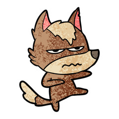 cartoon annoyed wolf