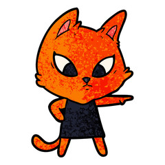 confused cartoon cat