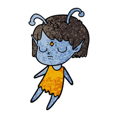 cartoon alien girl