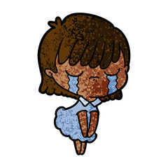cartoon woman crying
