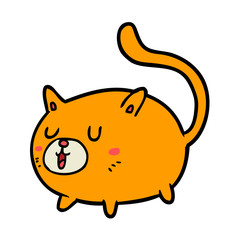 cartoon happy cat
