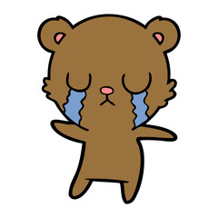crying bear cartoon character