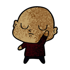 cartoon bald man
