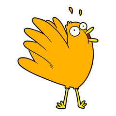cartoon squawking bird