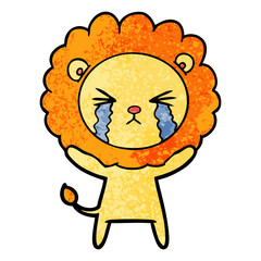 cartoon crying lion