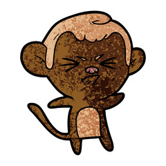 cartoon annoyed monkey