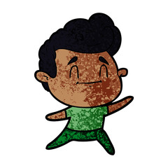 happy cartoon man