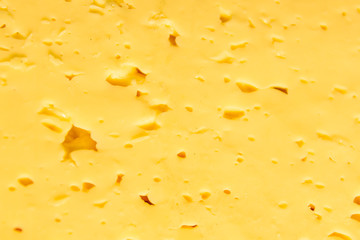 Texture of the sliced cheese for background
