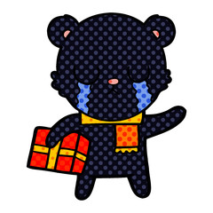 crying bear cartoon character