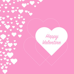 Valentine's Day with happy valentine message background and wallpaper. vector illustration.