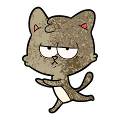 bored cartoon cat