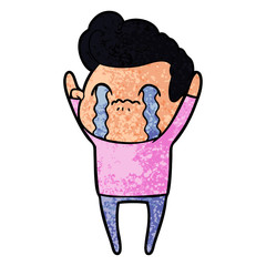 cartoon man crying
