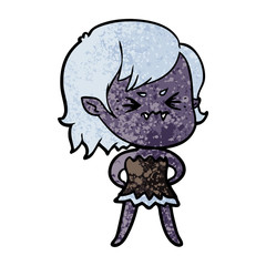 annoyed cartoon vampire girl