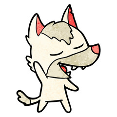 cartoon wolf laughing