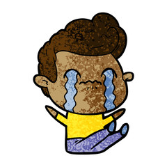 cartoon man crying