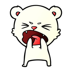 angry polar bear cartoon