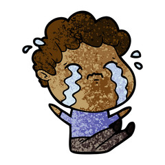 cartoon man crying