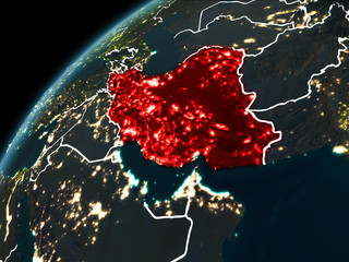 Night over Iran