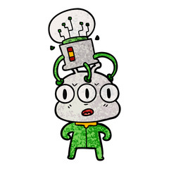 cartoon three eyed alien