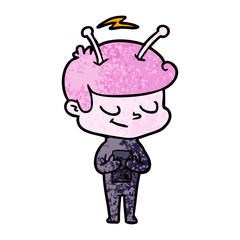 friendly cartoon spaceman