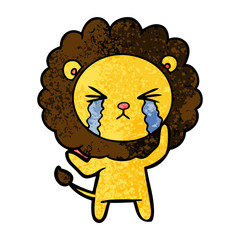 cartoon crying lion