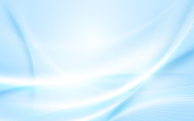 Abstract soft blue wavy with blurred light curved lines background