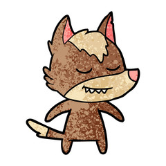 friendly cartoon wolf