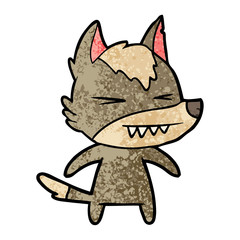angry wolf cartoon