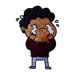 cartoon man crying
