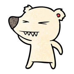angry polar bear cartoon
