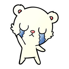 sad little polar bear cartoon