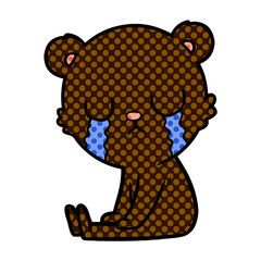 crying bear cartoon character
