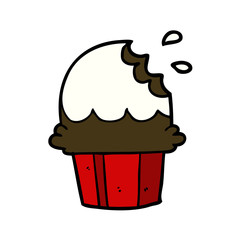 cartoon chocolate cupcake