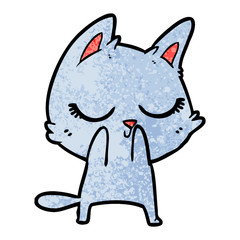 calm cartoon cat