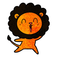 laughing lion cartoon