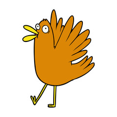 cartoon squawking bird