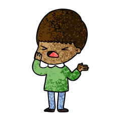 cartoon stressed man