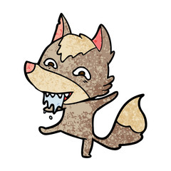 cartoon hungry wolf