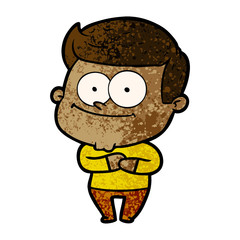 cartoon happy man