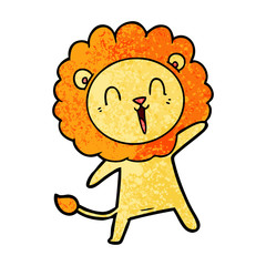 laughing lion cartoon
