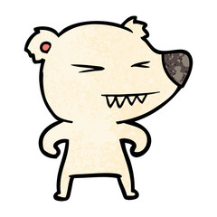 angry polar bear cartoon