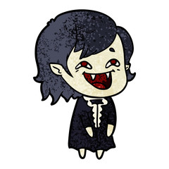 cartoon laughing vampire girl