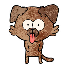 cartoon dog with tongue sticking out