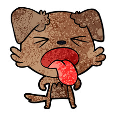 cartoon disgusted dog