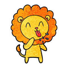 happy cartoon lion