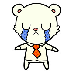 sad little polar bear cartoon