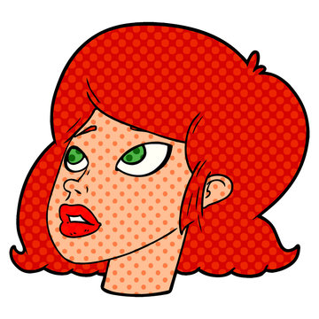 Cartoon Redhead Girl