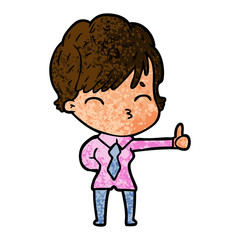 cartoon woman thinking