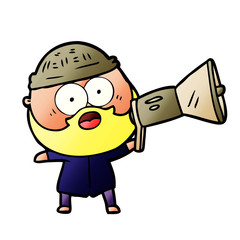 cartoon surprised bearded man