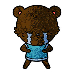 crying cartoon bear
